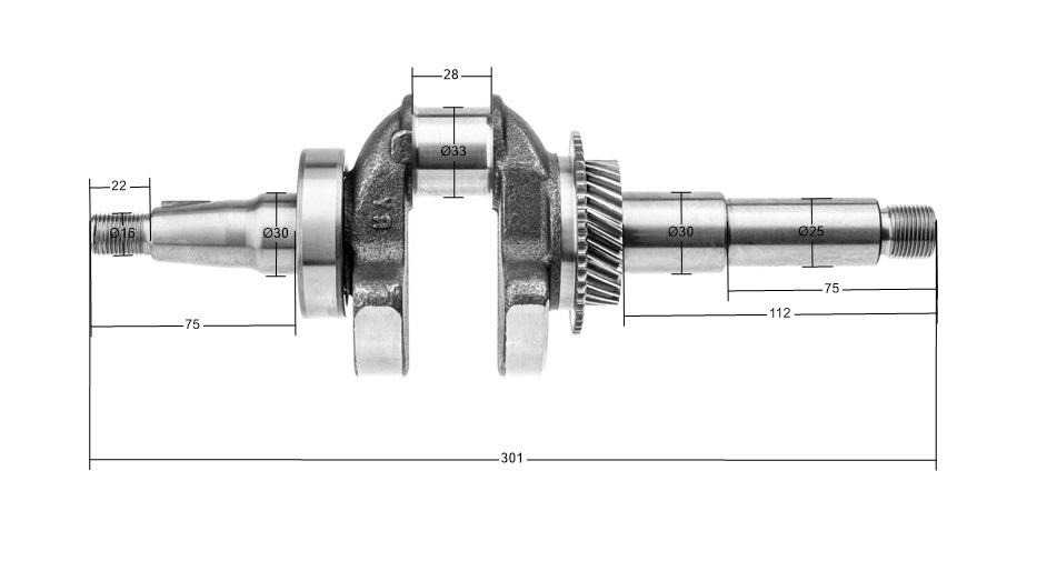 Wał Korbowy Rato Silnik R270 Pompa Ps60-3 13300-Z080310-0000