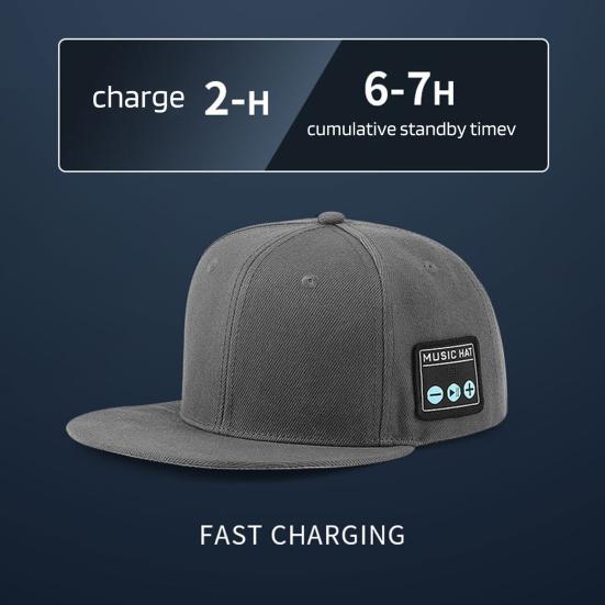 Умная кепка для громкой связи с Bluetooth-совместимым динамиком, беспроводная перезаряжаемая бейсболка для спорта на открытом воздухе, шляпа от солнца