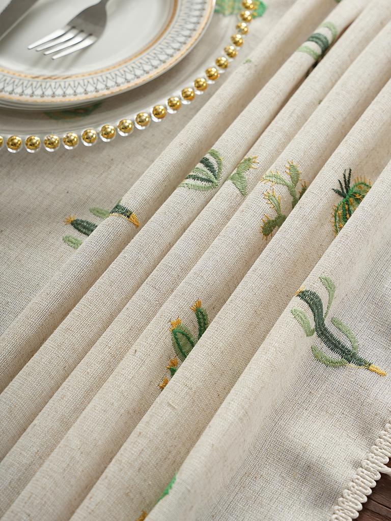 Простая Маленькая Свежая Деревенский Стиль Скатерть для Обеденного Стола Утолщенная Вышивка Кофейный Столик Письменный Стол Настольная Дорожка Многофункциональная Пылезащитная