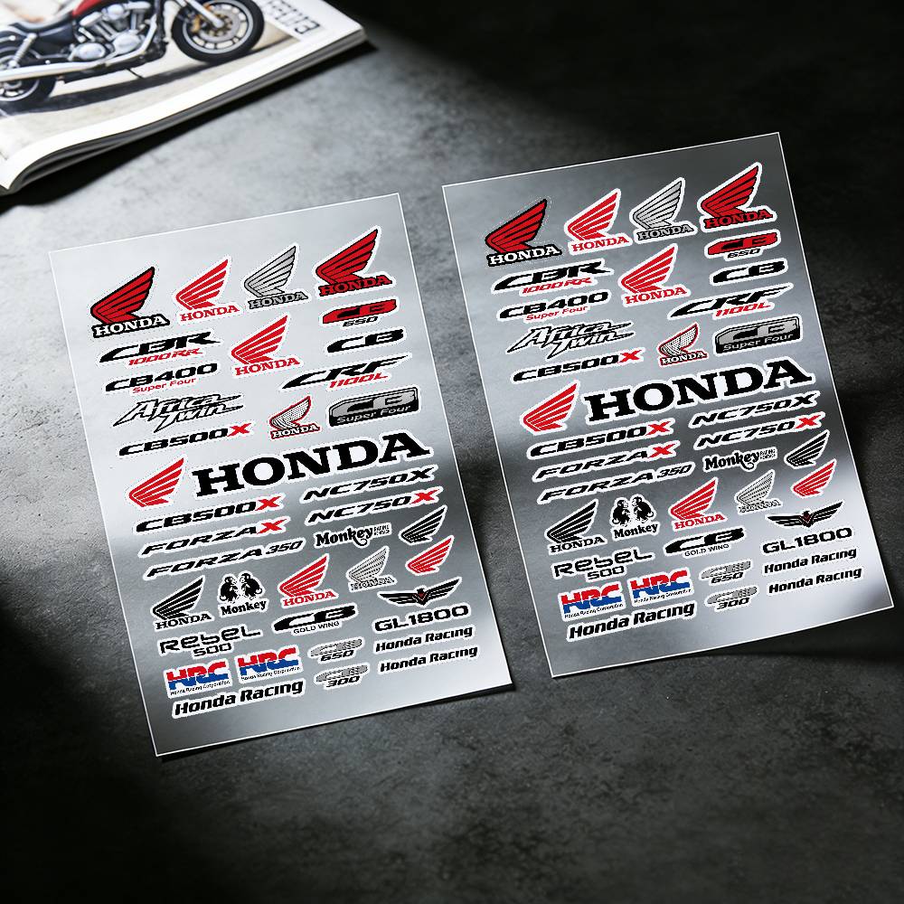 For Honda Reflective Motorcycle Stickers Waterproof Vinyl Decals for Motorbike Helmet Fuel Tank Bike EZ5