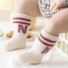 0-5 Yrs Kids Toddler Ankle Socks Soft Cotton Breathable Letter Print Crew Socks Elastic Sports Socks for Baby Clothing Accessory