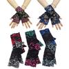 Кружевные цветочные перчатки без пальцев для женщин, свадебные перчатки на запястье с половиной пальца