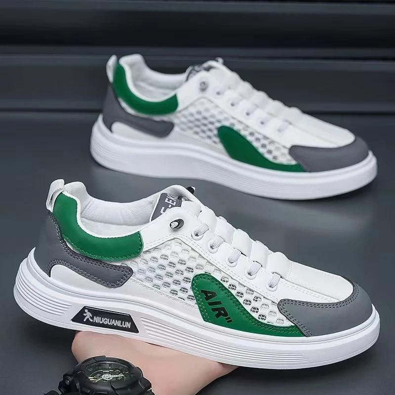 Модная летняя новая мужская обувь, высококачественные кроссовки 2024 года, модная сетчатая дышащая повседневная обувь для мужчин, теннисные туфли на платформе Zapatillas