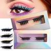 Colored Eyeshadow False Eyelashes - Self-Adhesive, Natural, Dense, Curled, 1 Pair