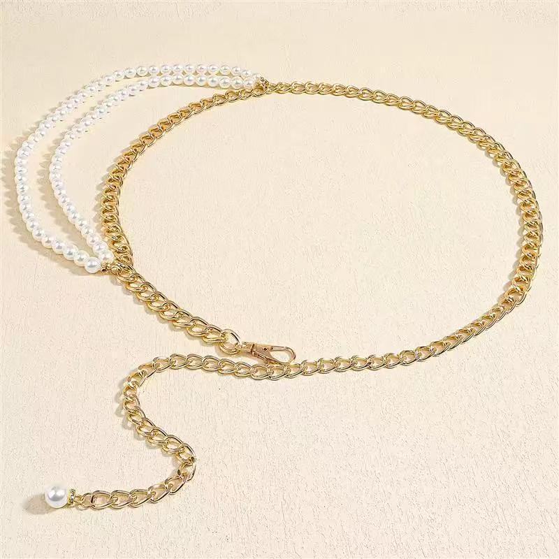 Gold And Silver Metal Waist Chain For Women With Lobster Clasp For Summer Fashion Accessory