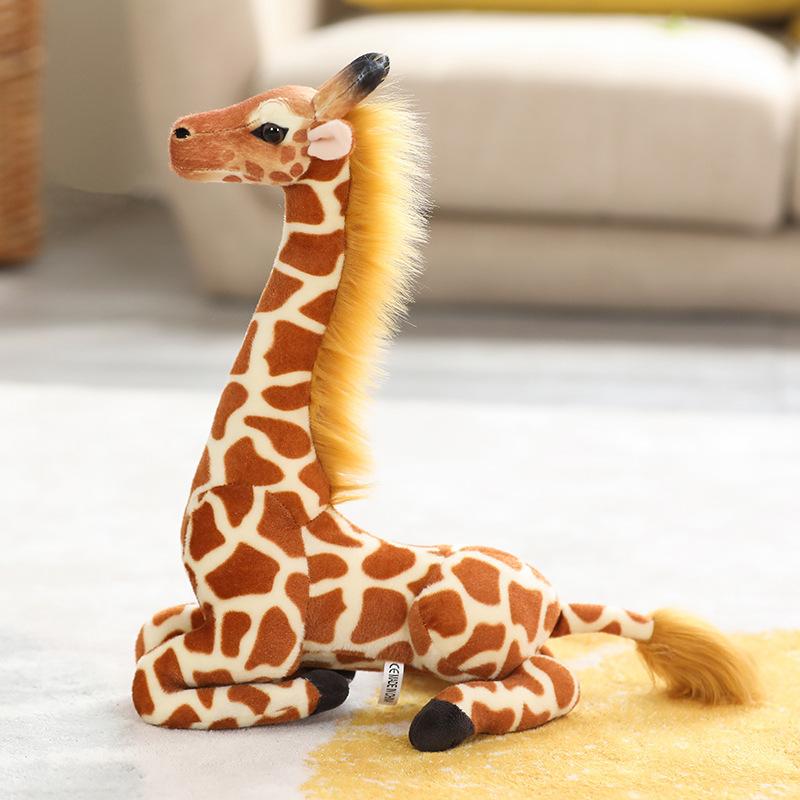 Simulation Animal Plush Giraffe Doll Deer Doll Zoo Photography Props Home Decoration