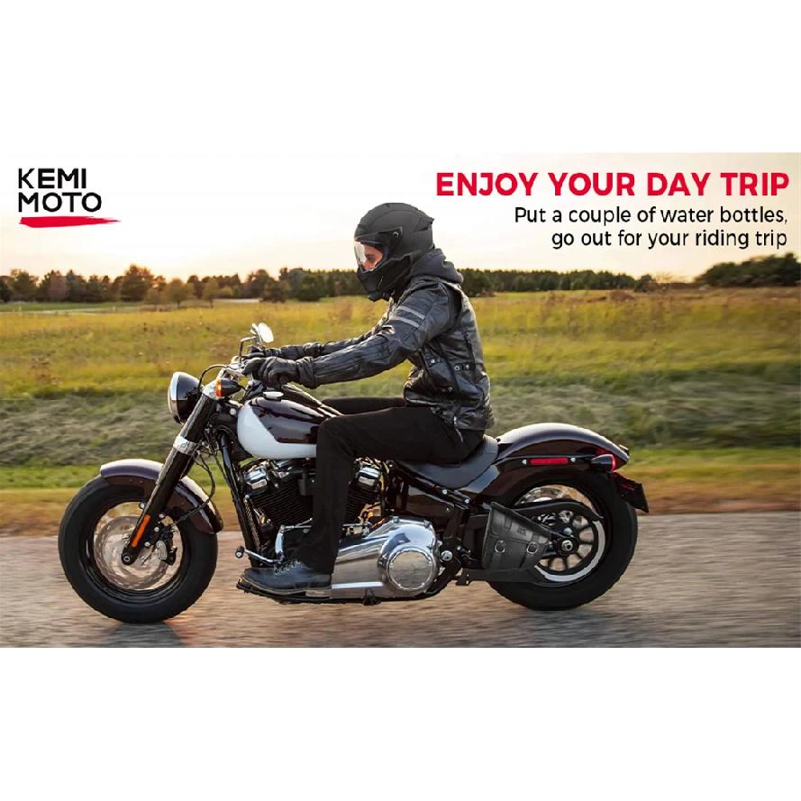 Motorcycle Swing Arm Bags Swingarm Bag Waterproof Saddlebag for Softail Standard Dyna Low Rider Sport Glide Left Side Solo Bags