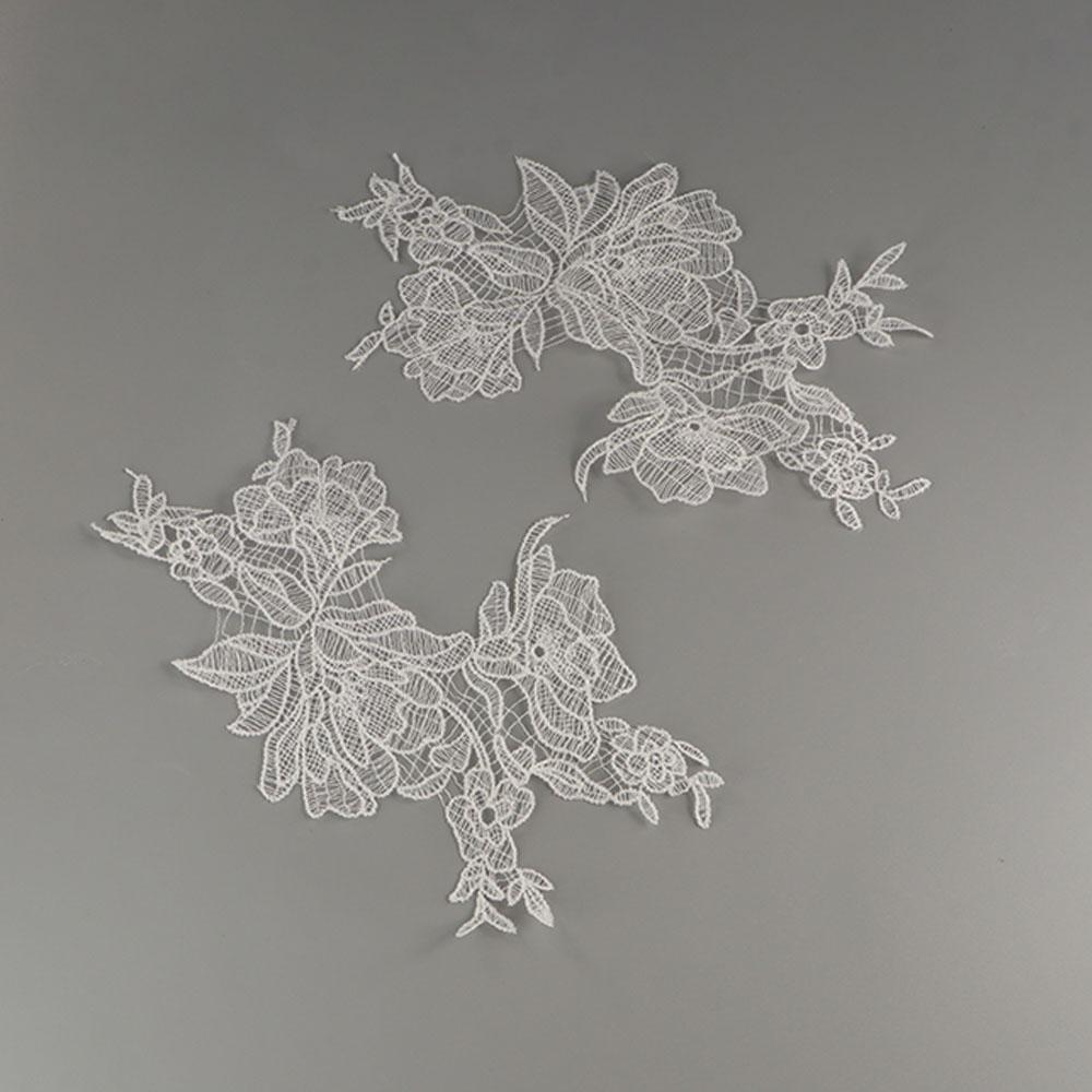 Аппликация из цветка ручной работы, кружевная ткань, аппликация из ткани, изысканная нашивка из ткани, пошив одежды