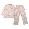 Takihyo Angie La Coquette/Beautiful Angie Pajama Set, Long Sleeve Knit Soccer Pajamas, Women's, Open Front, All-Over Print, Pink