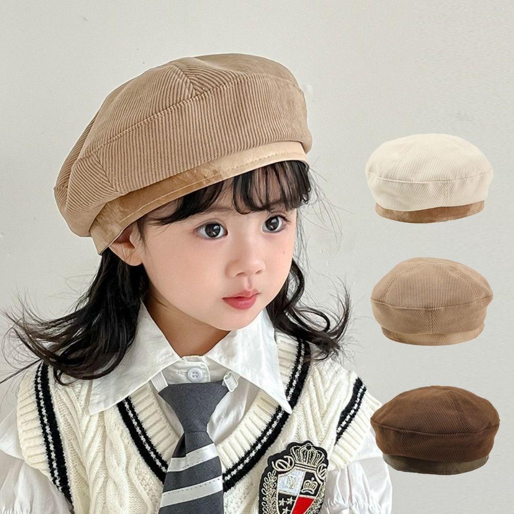 Spring Autumn Beanies Cap Korean Painter Hats Retro Baby Beret  Boys Girls