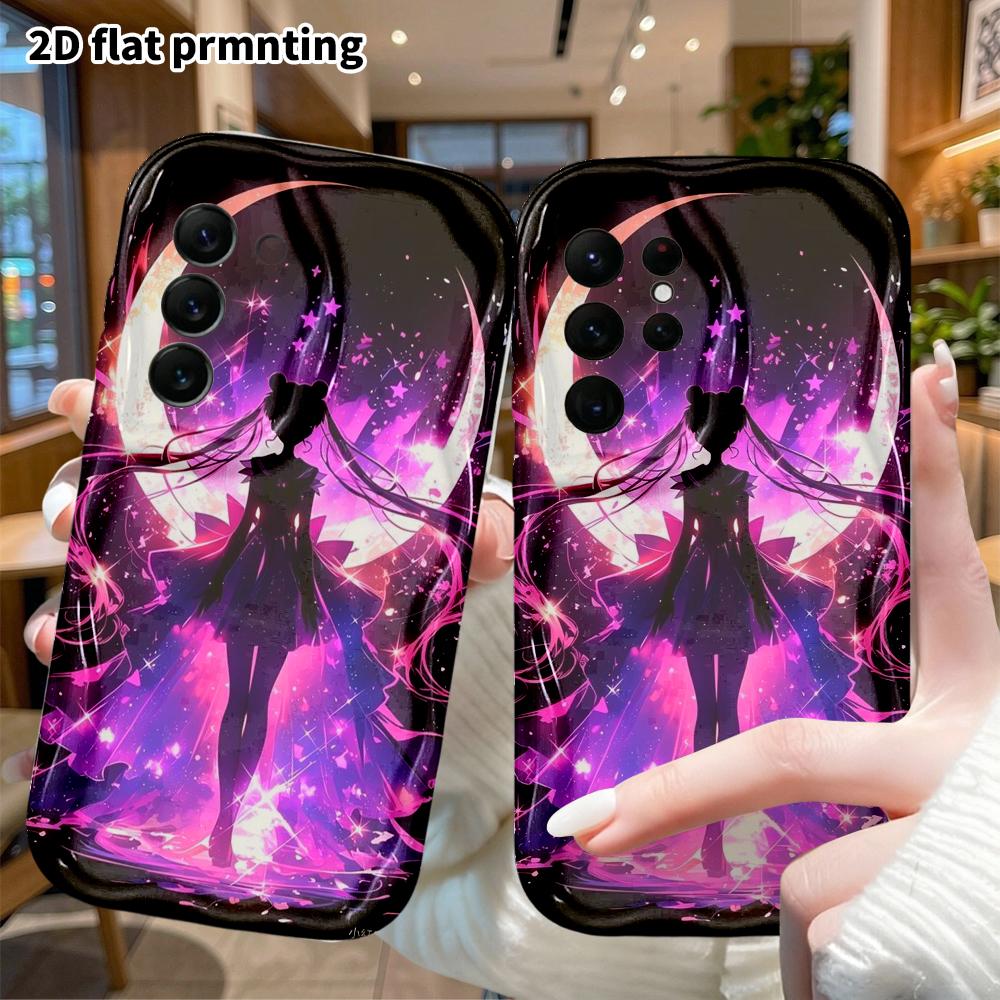 Phone Case: 2D Flat Samsung Galaxy A34 A35 M05 M06 S20 S22 S21 FE Plus 5G Protective Case, Girl Under the Moon, Christmas and Halloween Gift