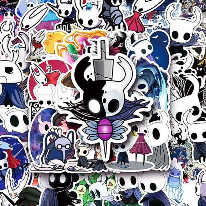 50/100Pcs Hollow Knight Game Graffiti Stickers Diy Decoration For Mobile Phones, Notebooks, Water Bottles, Greeting Cards Gifts