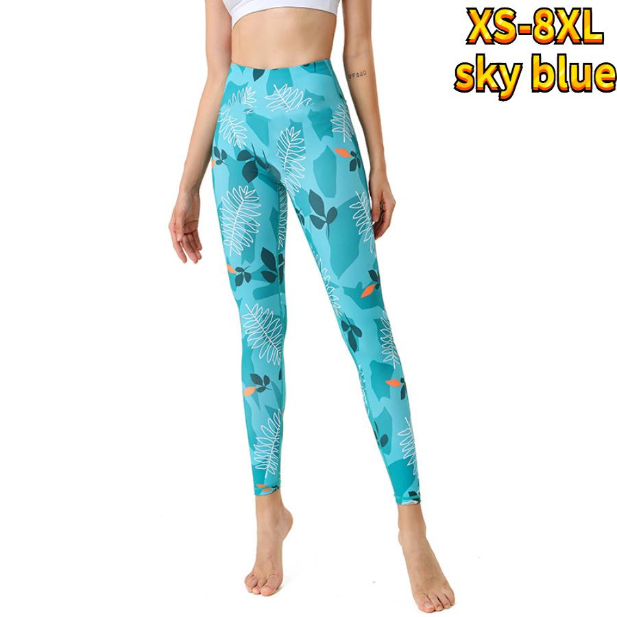 Женские разноцветные эластичные леггинсы с перьями и принтом для йоги, фитнеса, бега, спортзала, спортивных активных брюк