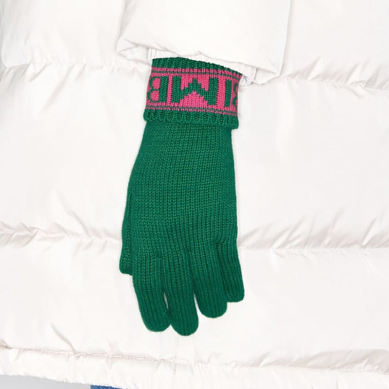BIMBA Y LOLA [23FW] BIMBA Y LOLA Зеленые вязаные перчатки B236AIG013GNB