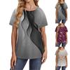 Women's Short Sleeve T Shirts Round Neck Cute Tunic Tops Basic Tees Blouses Loose Fit Pullover
