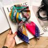 Versatile fashion floral 71 imitation silk square scarf scarf high-end polka dot neck silk scarf rhombus spring