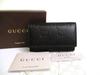 Authentic Guccissima Black Leather 6 Pics Key Chain #921 Refurbished