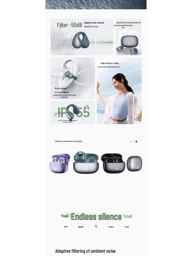 Remax Aurora True Wireless Bluetooth Clip-on Sports Earphones