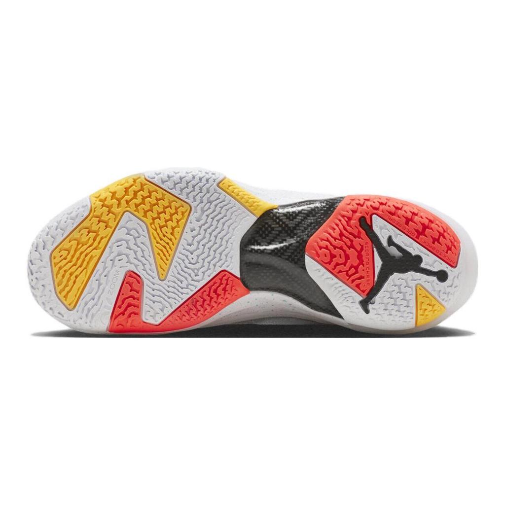 Jordan Air Jordan 37 'Guo Ailun Нескользящая Амортизация Защита от Ударов Средняя Высота Детские Баскетбольные Кроссовки Белый Черный FJ4495-130