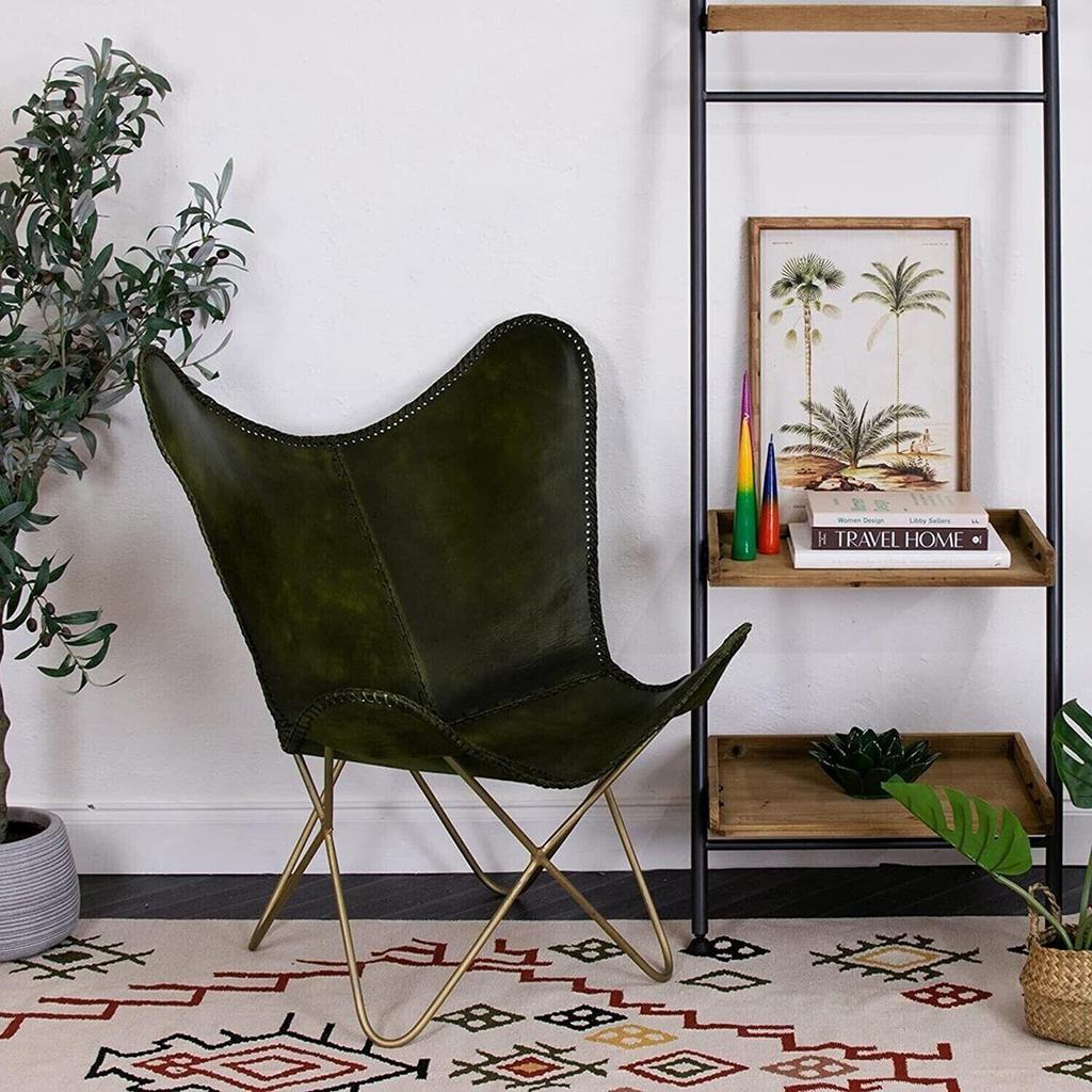 Кресло-бабочка из натуральной кожи ДЛЯ стульев для гостиной ручной работы