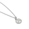 Luxenter Collier De Zirconium Brillant Finition En Rhodium - Alphabet A