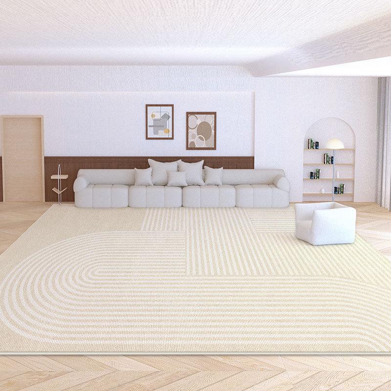 Ковер класса люкс в скандинавском стиле Wabi-Sabi Velvet – кремовый минималистский коврик для гостиной