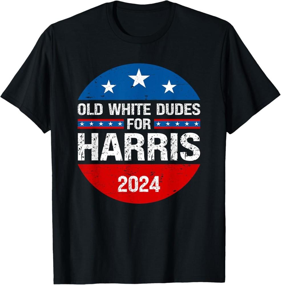 Vintage Old White Dudes For Harris 2024 Harris For President T-Shirt Unisex T-Shirt