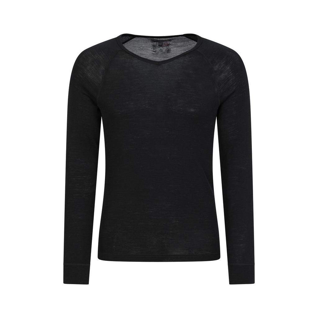 Mountain Warehouse Men's Merino Wool V Neck Base Layer Top