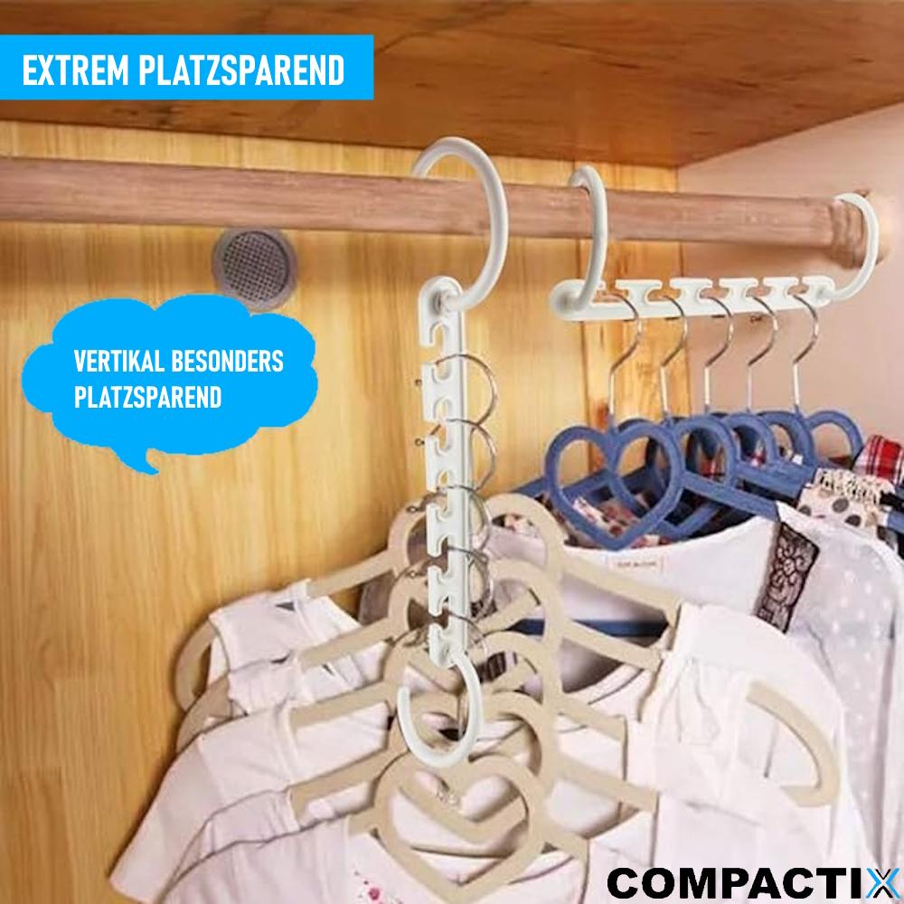 COMPACTIX Компактные вешалки для экономии места Волшебные многоярусные вешалки Органайзер Набор из 8 штук
