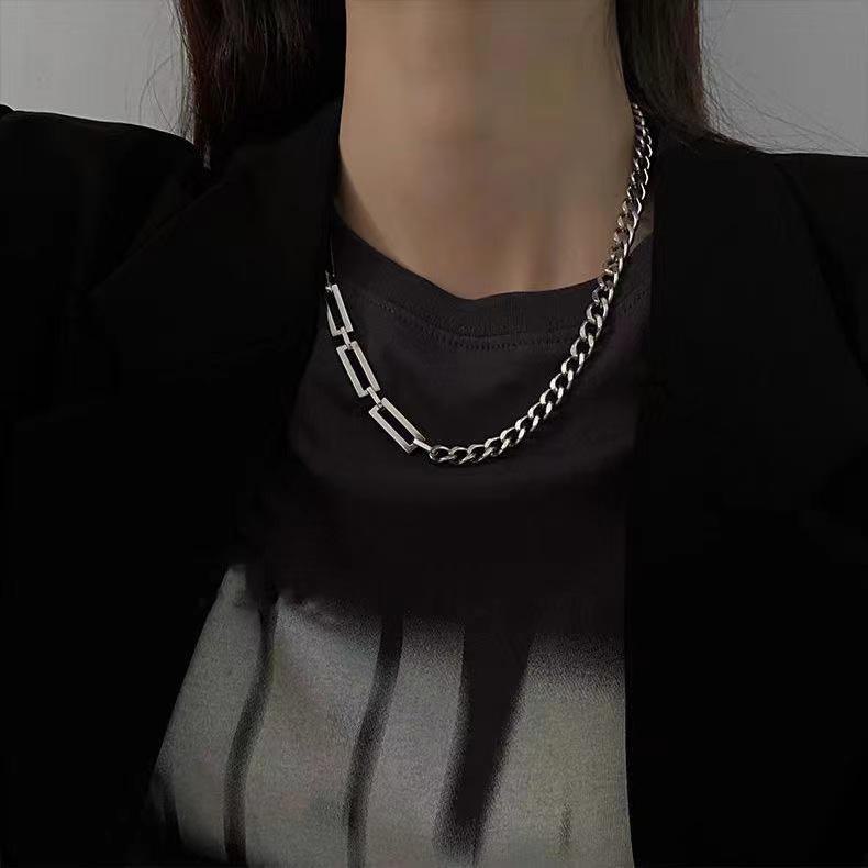 Hip-Hop Clavicle Chain Sweater Necklace - Neutral Cold Style Celebrity Accessory