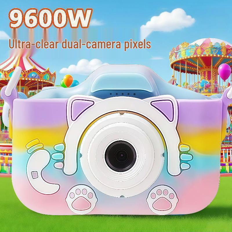 Rainbow Digital Camera for Kids: Girl's Photo-Taking Birthday Gift - X2-MCM