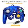 FIOTOK Gamecube Controller Классический проводной контроллер для Wii Nintendo Gamecube Фиолетовый Прозрачный Зеленый 2 (Очистить и - Упаковать)