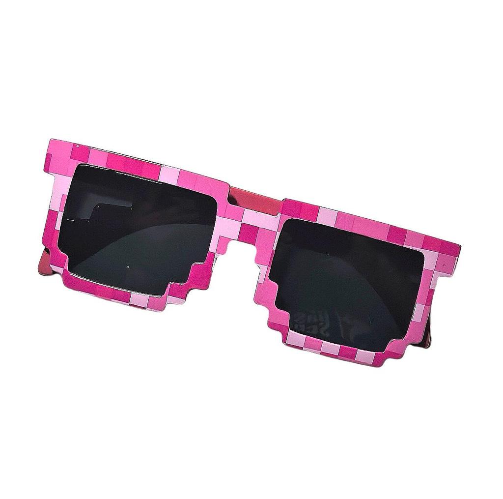 Пиксельные квадратные мозаичные солнцезащитные очки в стиле аниме - Модные прямоугольные оправы