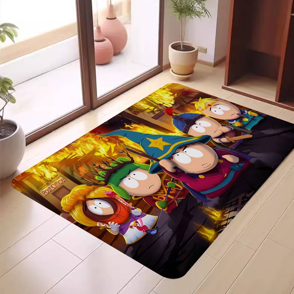 S-South Park Cute Cartoon Kitchen Mat Cheaper Anti-slip Modern Living Room Balcony Printed Modern Home Decor