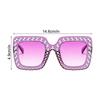 Women Fashion Rhinestone Sunglasses Steampunk Vintage Rhinestone Sunglasses Lens Sun Glasses Shades for Female
