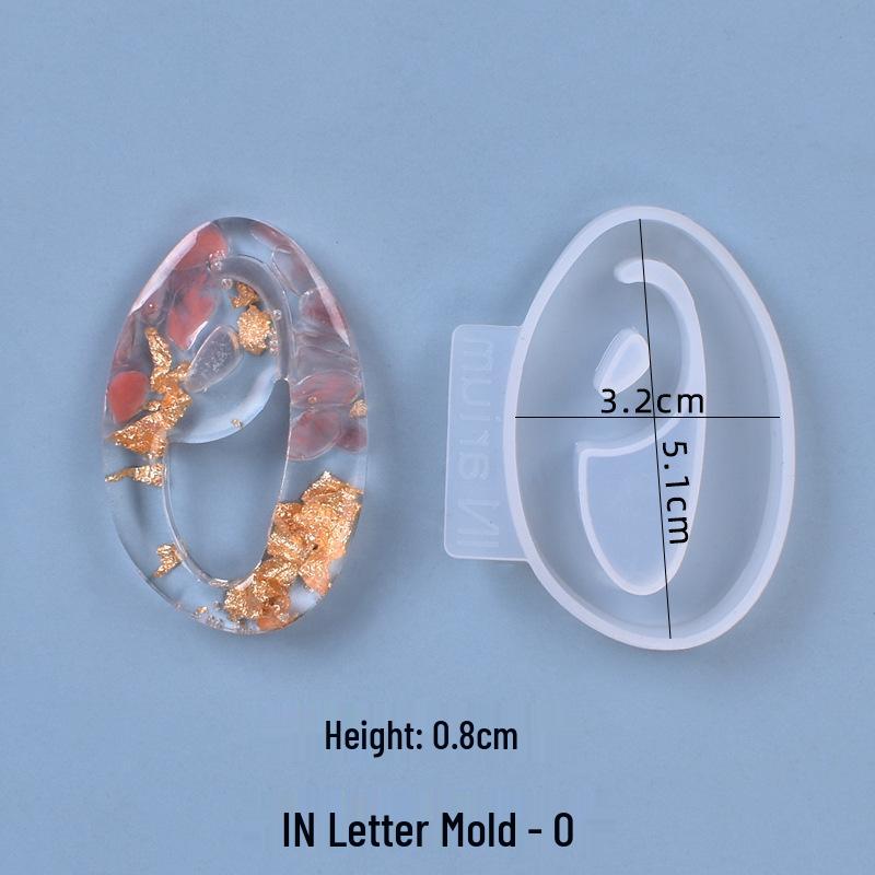 Crystal Resin Silicone Mold: 26 Irregular Letter Pendants for DIY Charms