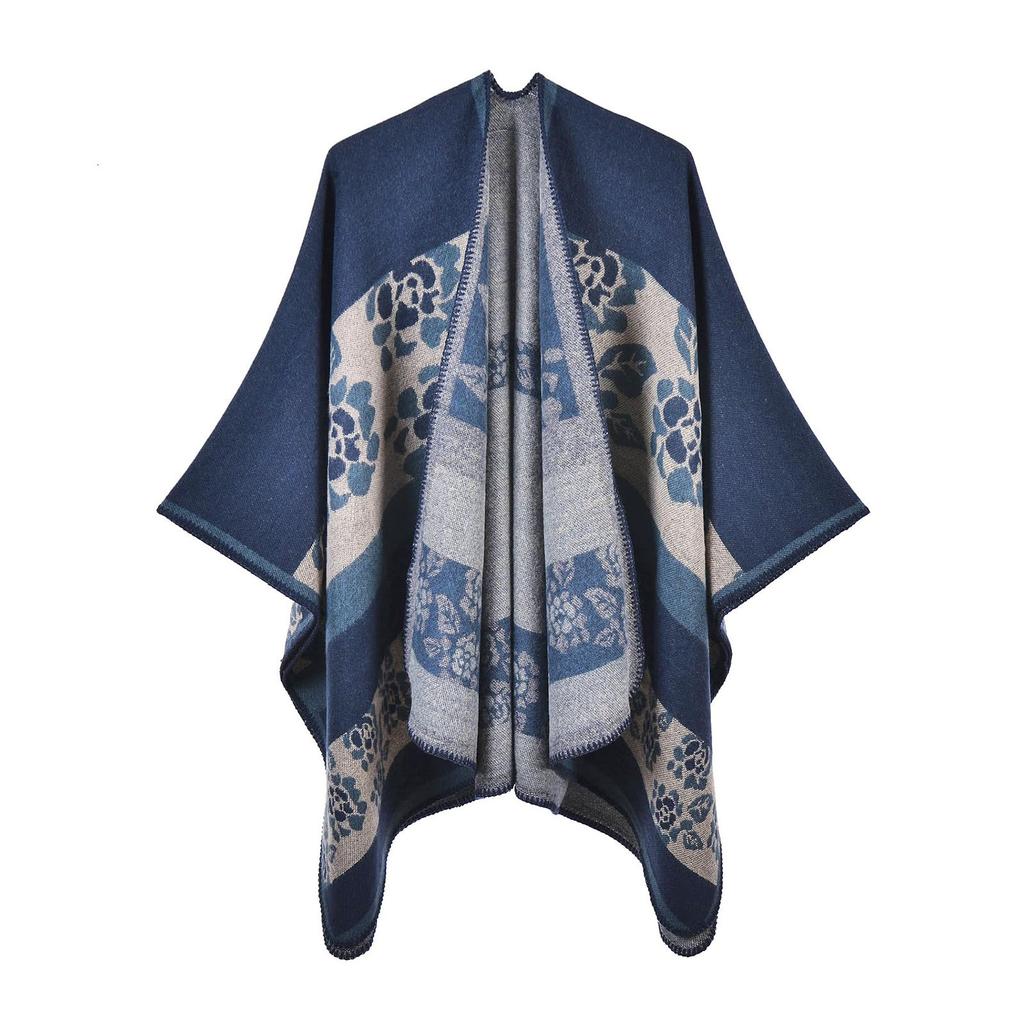 Женское зимнее теплое одеяло с принтом большого размера, накидка, шаль, кардиганы