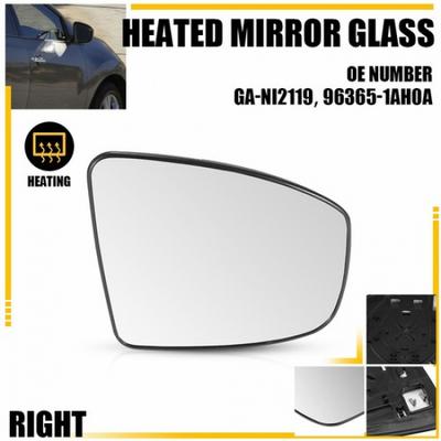 Зеркальное стекло для Nissan Murano 2009-2014 с подложкой правая сторона