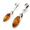 Les Trésors De Lily [J0039] - Silver Earrings 'Inspiration' Amber Silver (rhodium-plated) - 30x8 Mm