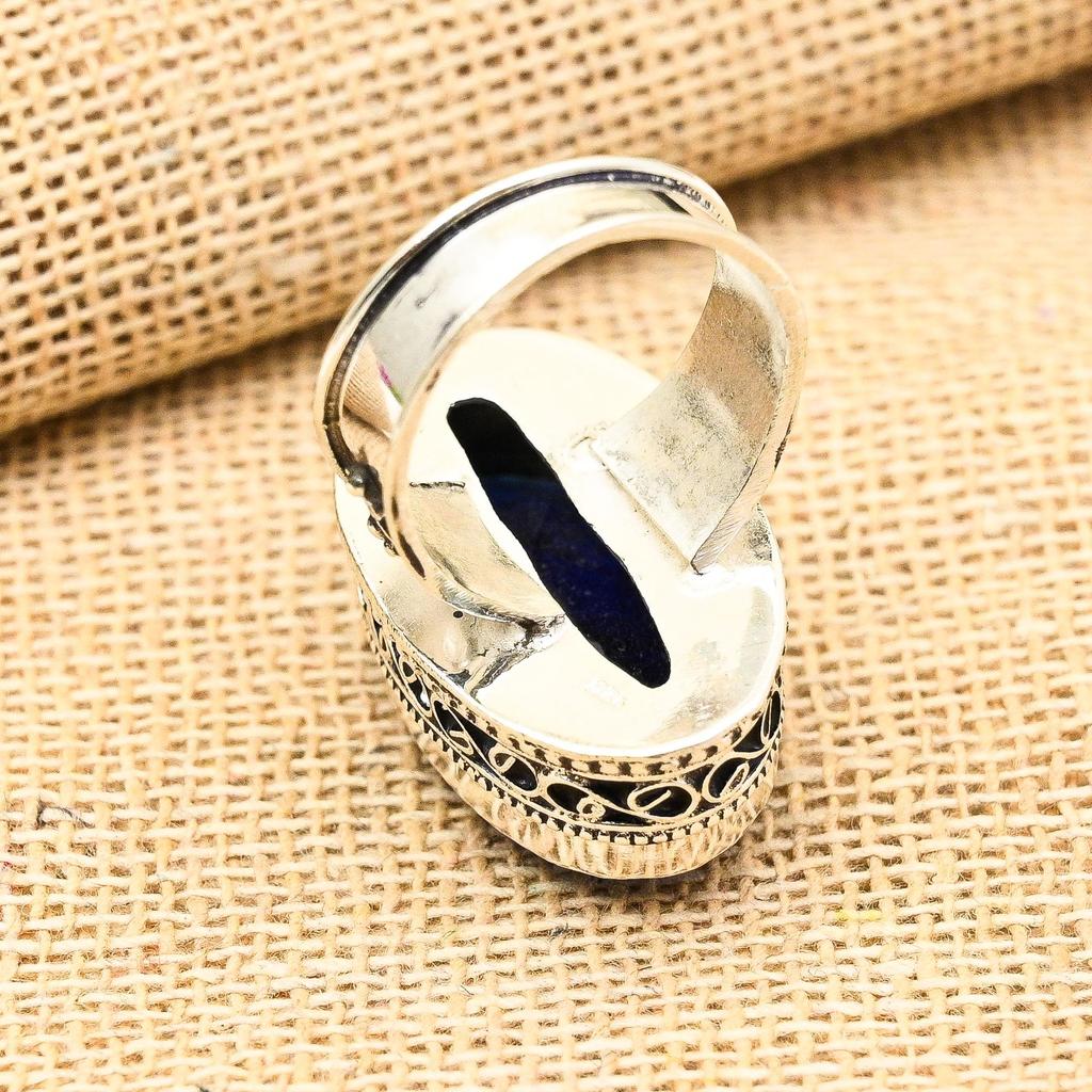 Ювелирные изделия из стерлингового серебра 925 пробы с синим сапфиром ручной работы ко Дню памяти