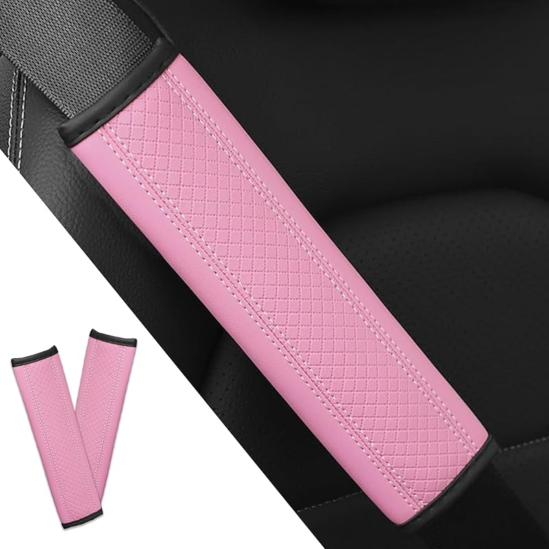 2PCS Car Seat Belt Cover, Soft Shoulder Strap Covers Harness Pads, Safety Leather Seatbelt Comfort Driving Cushion Protect Your Shoulder And Neck