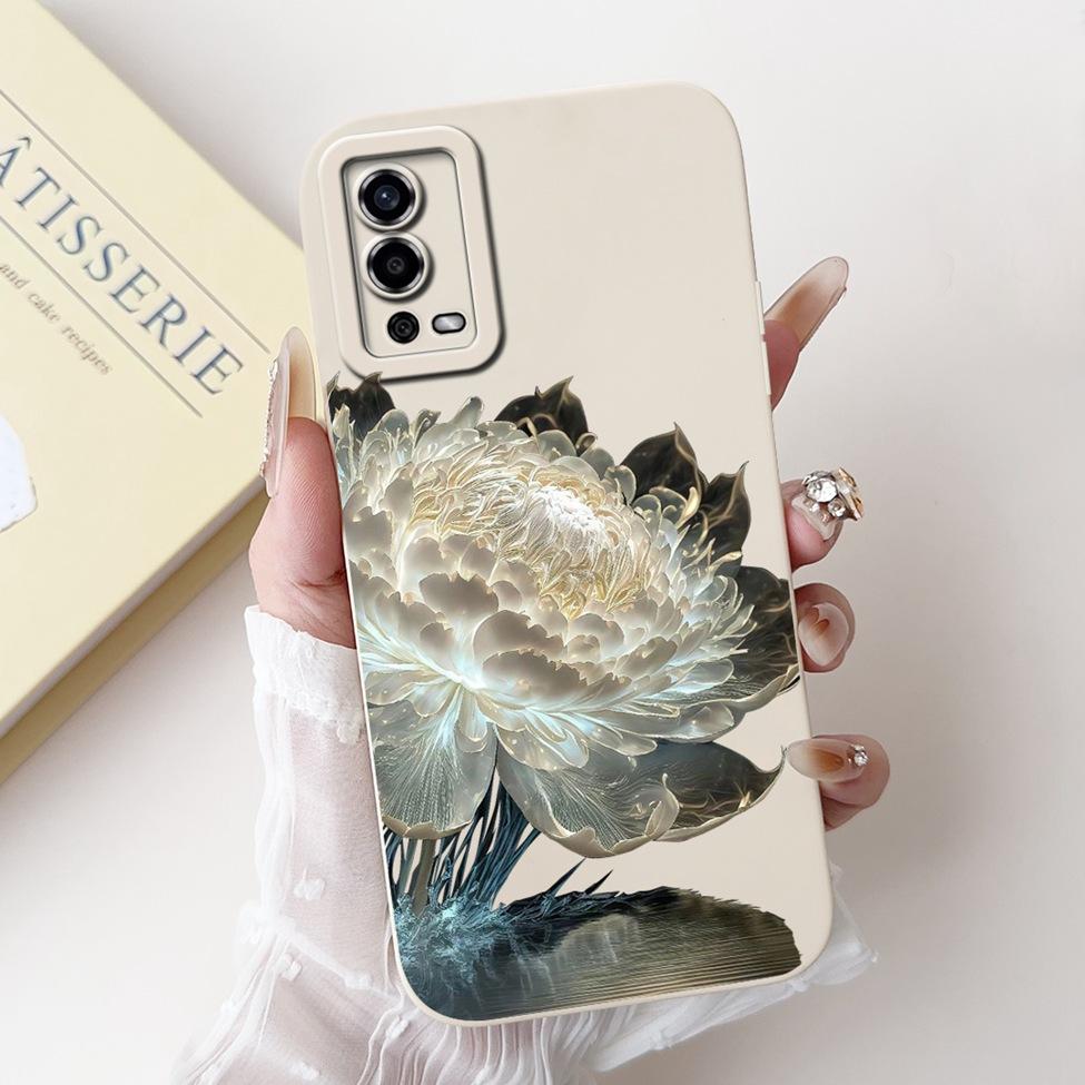 For Oppo A55 4G Case CPH2325 Silicone Cute Cat Fashion Butterfly Flowers Love Painted Cover For Oppo A55 4G Phone Case