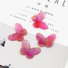 200Pcs Acrylic Butterfly Gradual Color Beads for DIY Jewelry Making Findings