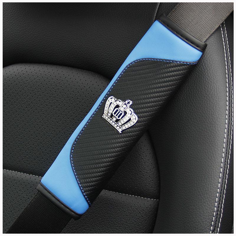 1 PCS PU Crown Car Seat Belt Shoulder Guard Protector Breathable Soft Safety Shoulder Strap