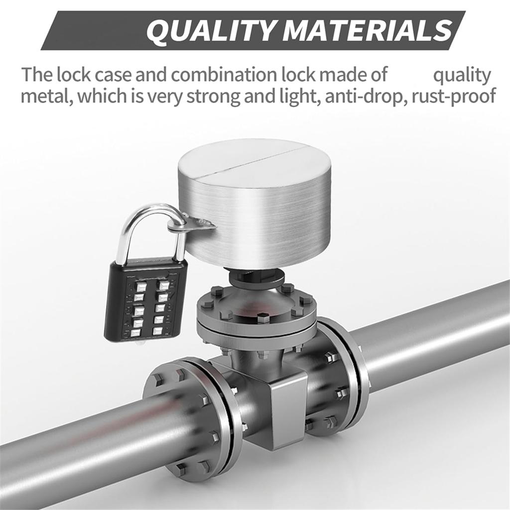 2025+ Gate Valve Locking Device (2 Set) Hose Bib Lock Outdoor Faucet, Water Faucet Lock for Door Knob, Outside Garden, Oil