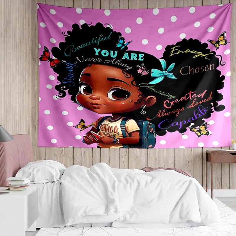 1PC Black Princess Magic Celebration K-pop music group Tapestry Accessories for Bedroom,Livingroom, dormitory Room Wall Decor Fan Birthday Gifts
