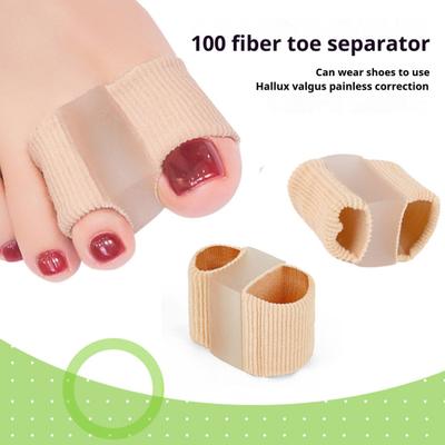 6 шт. разделителей для пальцев ног при вальгусной деформации, нейлоновые корректоры для пальцев ног с двойной петлей, гибкая шина для большого пальца стопы для ношения днем и ночью