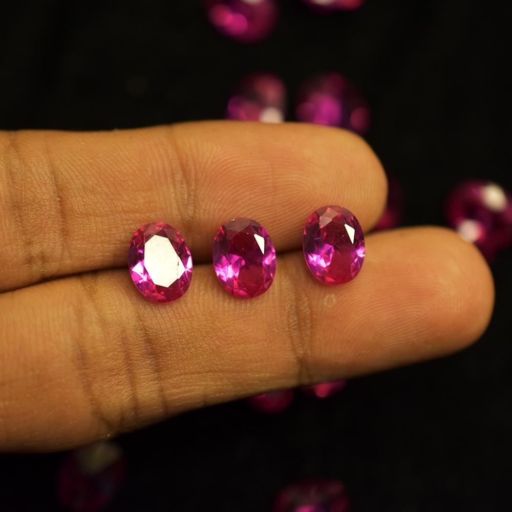 Natural Pink Sapphire 15 Pcs 7x5 mm Oval Cut Lot Birthstone Rare Gems