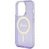 Etui Guess Guhmp14Lhcmcgu Na Iphone 14 Pro Purpurowy/Purple Hardcase Glitter Gold Magsafe