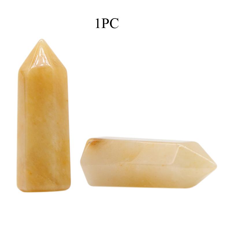 1 шт. Рейки Энергия Исцеления Кристалл Точка Орнамент Украшение, Натуральный Камень Резная Шестиугольная Призма Драгоценный Камень Домашний Декор Ювелирные Изделия Мелкая Мебель Ремесло
